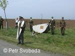 Pomník v místě nálezu sestřeleného bitevníku Il-2 Šturmovik